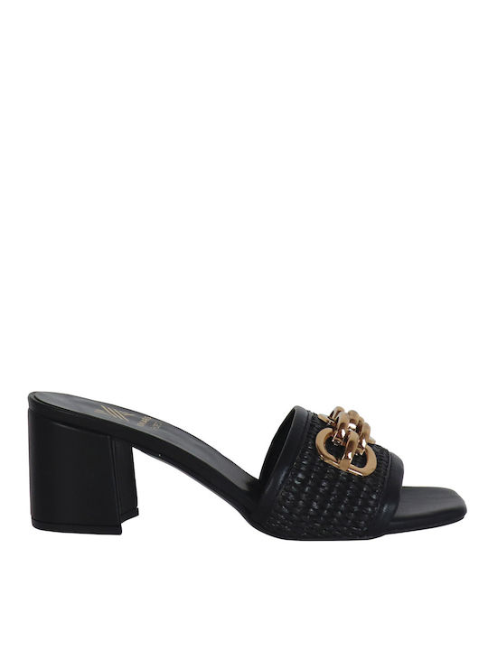 koniaris Heel Mules Black