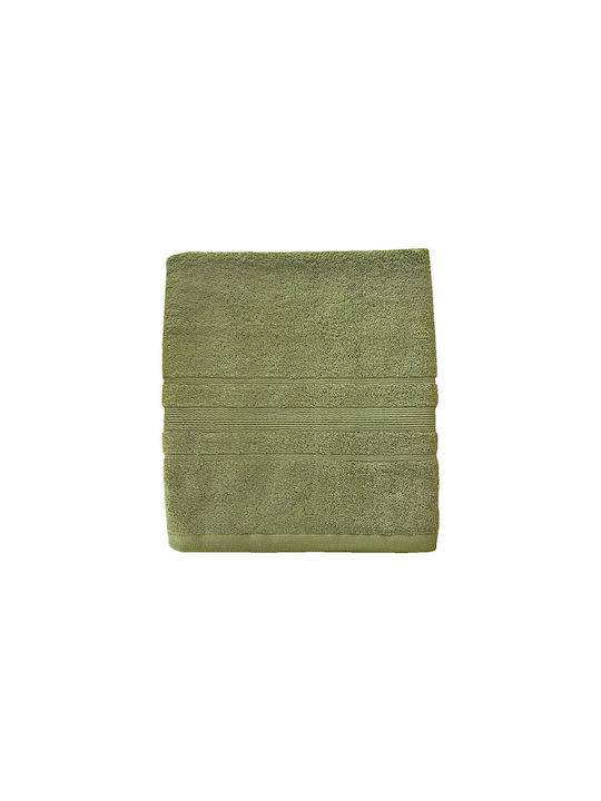 Sidirela Πετσέτα Προσώπου Line 50x90εκ. Olive Βάρους 550gr/m²