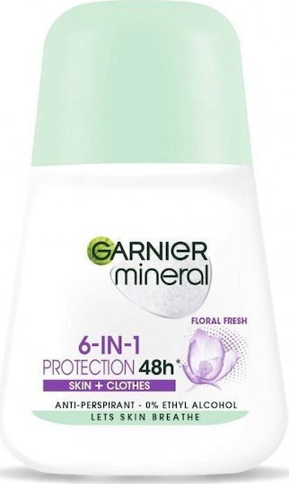 Garnier Garnier_6in1 Protection 48h Skin Clothes Roll-on Antiperspirant Floral Fresh 50ml