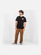 Authentic Trousers Chino Elastic in Loose Fit Brown