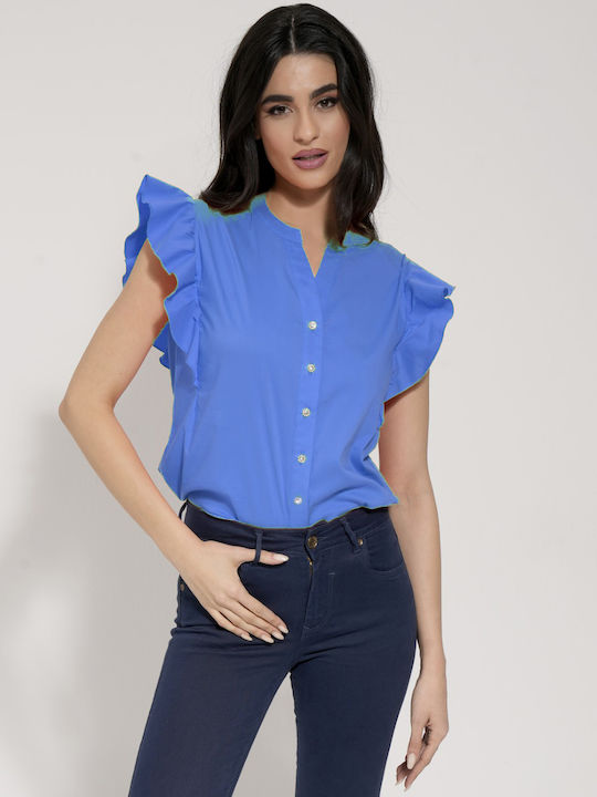Tresor Women's Sleeveless Shirt Light Blue