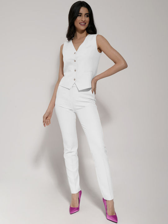 Tresor Dama Tesatura Pantaloni Ecru