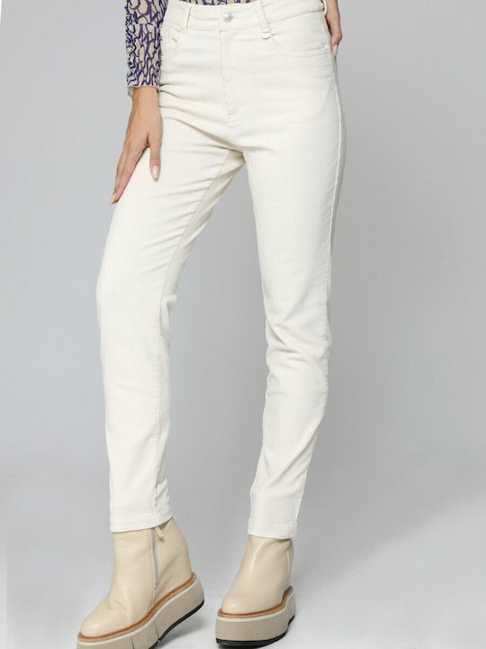 Tresor Dama Tesatura Pantaloni Ecru