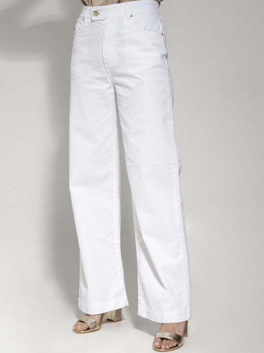 Tresor Γυναικείο Υφασμάτινο Παντελόνι White