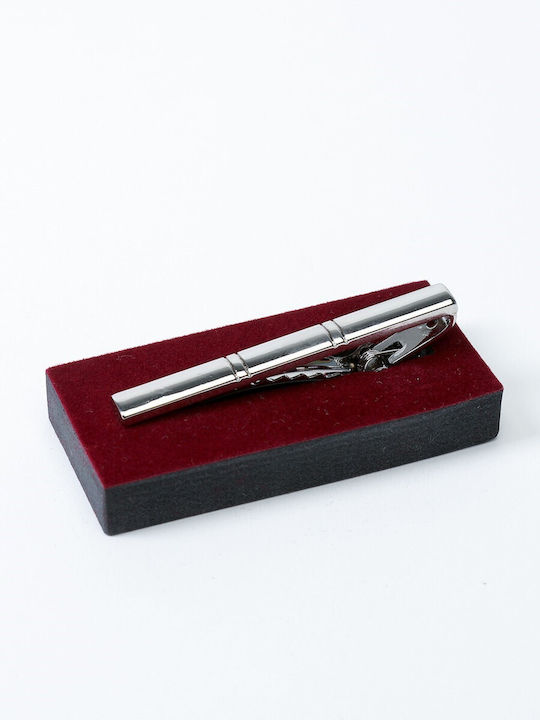 Tresor Metallic Tie Clip Silver