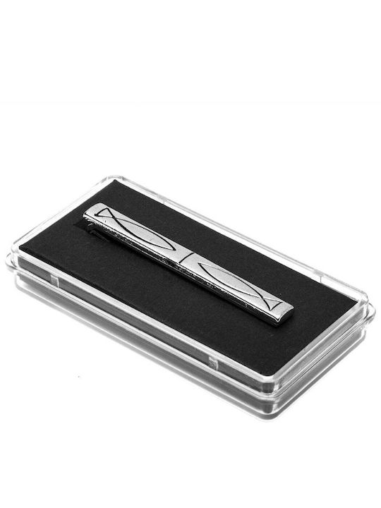 Tresor Metallic Tie Clip Silver