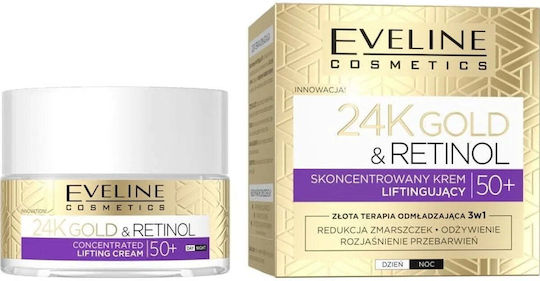 Eveline 24K Gold & Retinol Firming Face Cream with Hyaluronic Acid 50ml