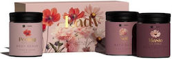 Комплект Hiskin Lady Flowers Сол за вана 200ml + Скраб за тяло 200ml + Масло за тяло 200ml Комплект Hiskin Lady Flowers Сол за вана 200ml + Скраб за тяло 200ml + Масло за тяло 200ml