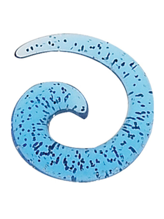 Σκουλαρίκι Stretching Spiral από Ατσάλι 6mm Μπλε