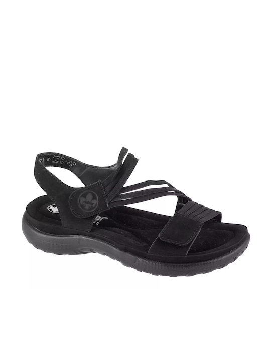 Rieker Damen Flache Sandalen in Schwarz Farbe