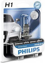 Philips Lămpi Autoturismului Whitevision H1 Xenon 3700K Alb cald 12V 55W 1buc