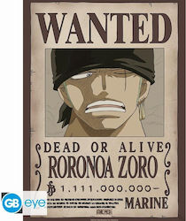 One Piece Roronoa Zoro Wanted Poster Αυθεντική Αφίσα 52x38cm One Piece Roronoa Zoro Wanted Poster Αυθεντική Αφίσα 52x38cm