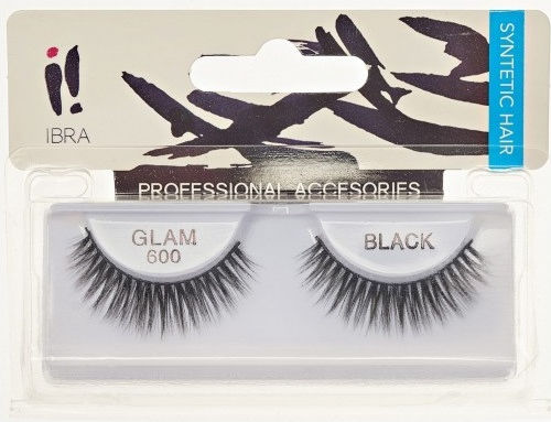 Ibra A Pair False Eyelashes On A Strip Glam 600 Black