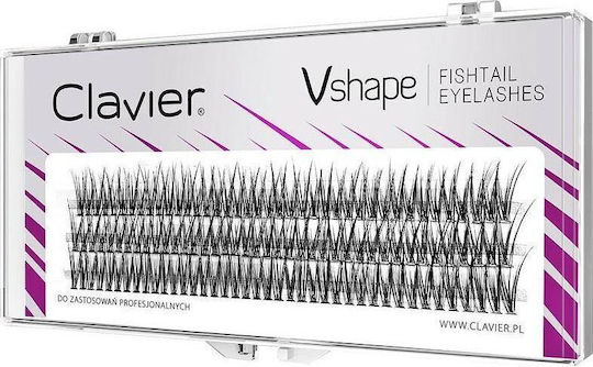Clavier Vshape Fishtail Eyelashes Tufts Eyelashes 8mm