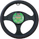Guard Car Steering Wheel Cover with Diameter 37cm made of Leatherette Black with Black Stitching