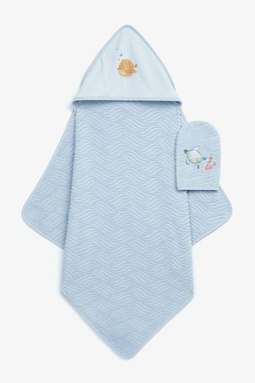 Mothercare Βρεφική Κάπα-Μπουρνούζι με Κουκούλα