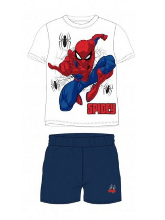 Spiderman Kids' Pajamas Summer White/navy