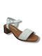Din piele Sandale Albe