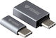 Yenkee Ytc 021 Μετατροπέας USB-C male σε USB-A / micro USB female Ασημί 2τμχ