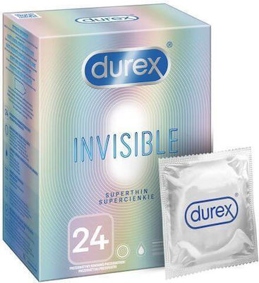 Durex Προφυλακτικά Invisible Λεπτά 24τμχ