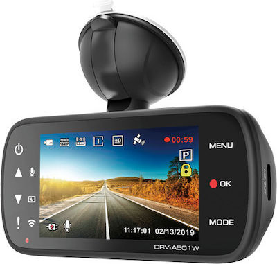 Kenwood Κάμερα DVR Αυτοκινήτου 4K με Οθόνη WiFi, GPS