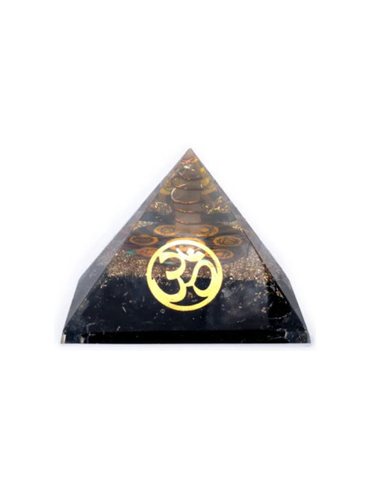 Orgonit Piramidă Chakra Turmalină neagră Orgonit Piramidă Ohm Turmalină neagră