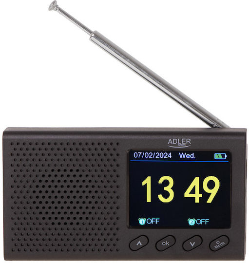 Adler AD-1198 Μπαταρίας με Bluetooth και USB Μαύρο