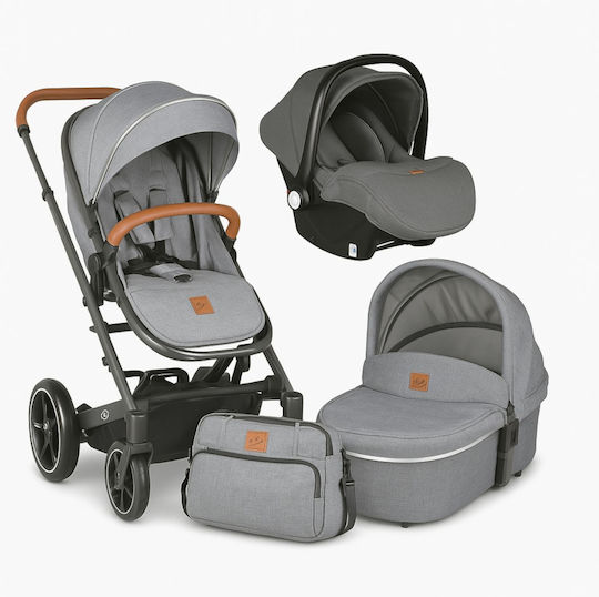 Cangaroo Icon Verstellbar 3 in 1 Baby Kinderwagen Geeignet für Neugeborene Grey 13.2kg