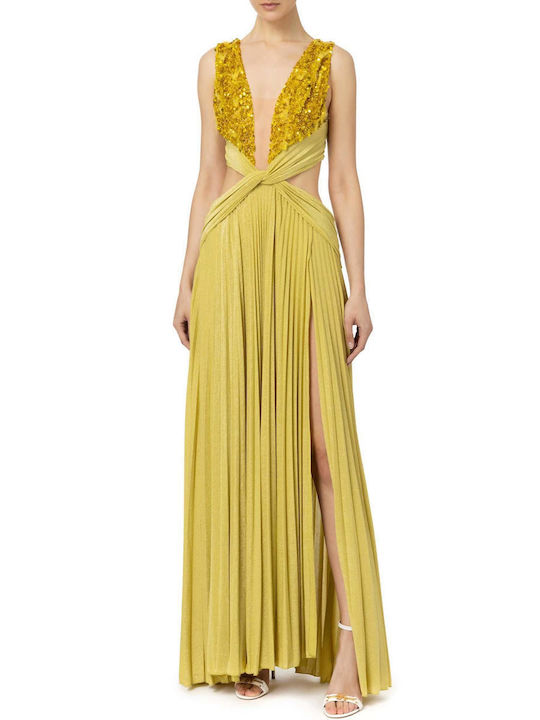 Elisabetta Franchi Γυναικείο Φόρεμα Red Carpet Maxi Pleated Dress Ab62142e2