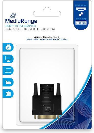 MediaRange Μετατροπέας HDMI male σε HDMI female Χρυσό 1τμχ MRCS170