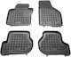 Car Mats 3D Rubber VW Golf 5 6 VW Jetta Seat Leon Toledo 2004-2012 VW Scirocco Skoda Octavia 2 2004-2013 Black Type 4 Pieces