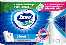 Zewa Kitchen Paper Economy 4 Rolls 2 Sheets