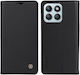 Honor Folio Series Книга Изкуствена кожа / Силикон / Пластмаса Черен (Honor X8b)