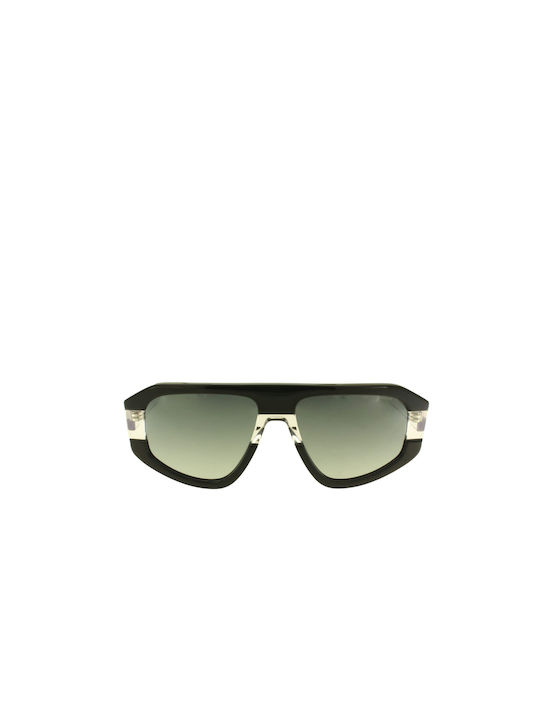 Kreuzbergkinder Sonnenbrillen mit Schwarz Rahmen und Grün Verlaufsfarbe Linse BUSHWACKER C1
