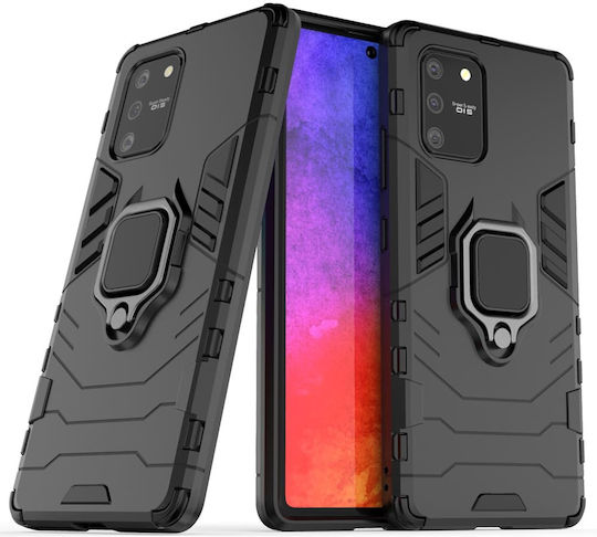 Techsuit Shield Umschlag Rückseite Silikon Schwarz (Realme 12+)