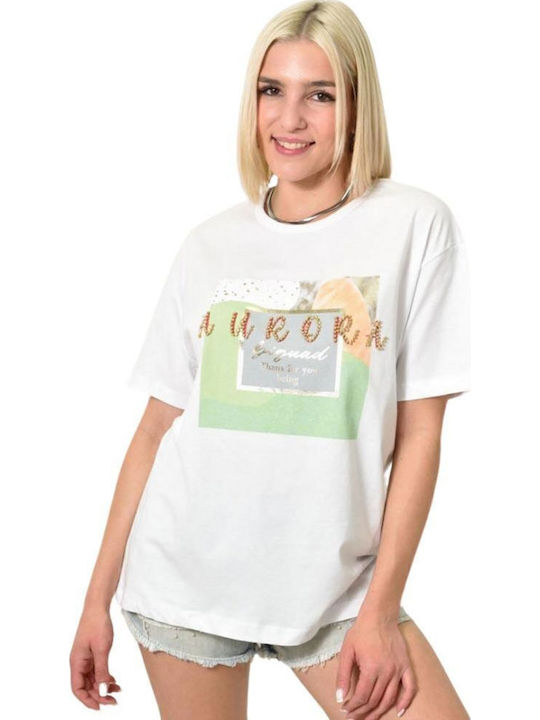 Bluze Damă Aurora T-shirt Alb 23963
