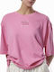 Body Action Damen Crop T-shirt Rosebloom Pink