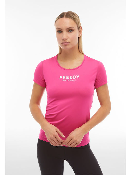Freddy Γυναικείο Αθλητικό T-shirt Ροζ