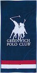 Greenwich Polo Club Πετσέτα Θαλάσσης Βαμβακερή Μπλε 180x90εκ.