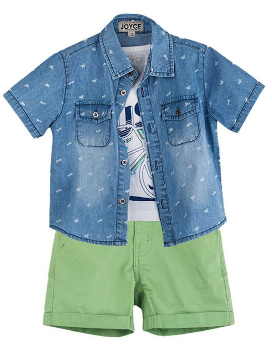 Joyce Kids Set with Shorts Summer 3pcs Blue