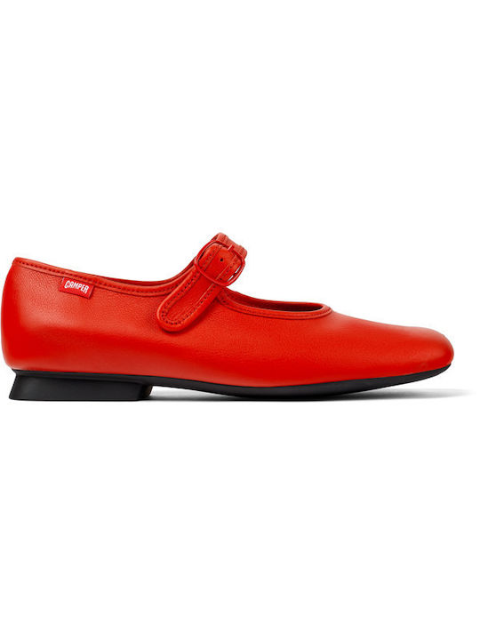 Camper Leather Ballerinas Red