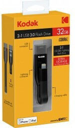 Kodak Icobra2 32GB USB 3.0 Stick με σύνδεση Lightning Μαύρο