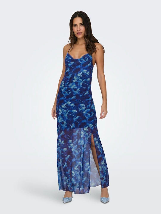 Only Summer Maxi Dress with Slit Blue