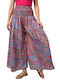 Boho Wide-Leg Trousers Blue 23928