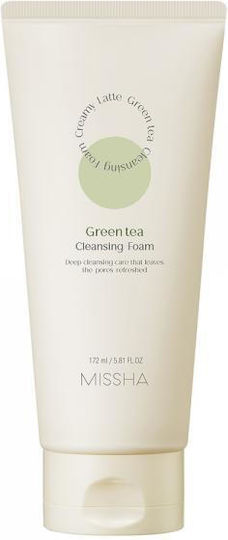 Missha Creamy Latte Cleansing Foam Green Tea Creamy Facial Cleansing Foam 172ml