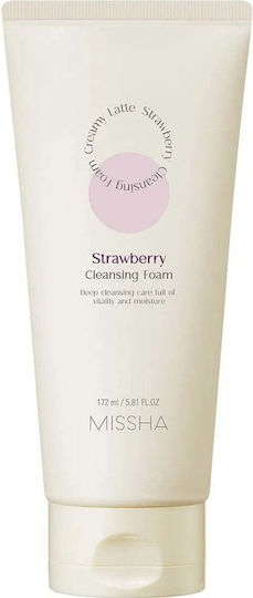 Missha Creamy Latte Cleansing Foam Creamy Cleansing Foam Face Strawberry 172ml