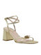 Leder Sandalen Gold