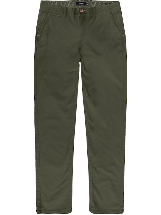 Double Men's Trousers Chino in Slim Fit GREEN