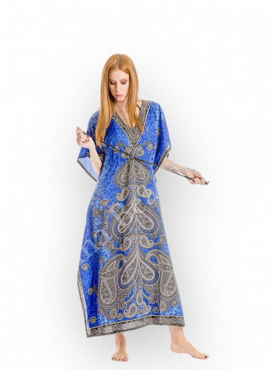 Kaftan pentru femei 661 albastru Roua