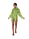 Bluepoint Women's Kimono Beachwear Light Green